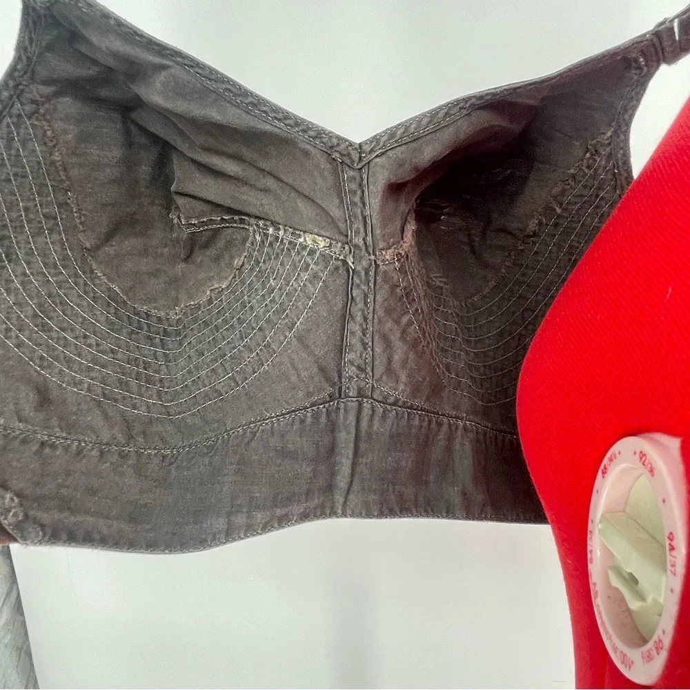 Vintage Exquisite Form Washed Black Cotton Authentic Bullet Bra / Size 34D - Picture 12 of 12